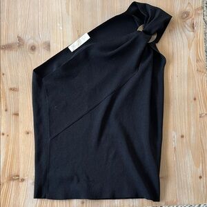 Valentino Elegant Black One shoulder strap.